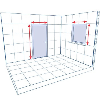 Как высчитать квадратуру стен для плитки в ванной комнате